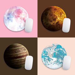 Planet Series Round Mouse Pad Small Cartoon Creative Computer Desk Pad