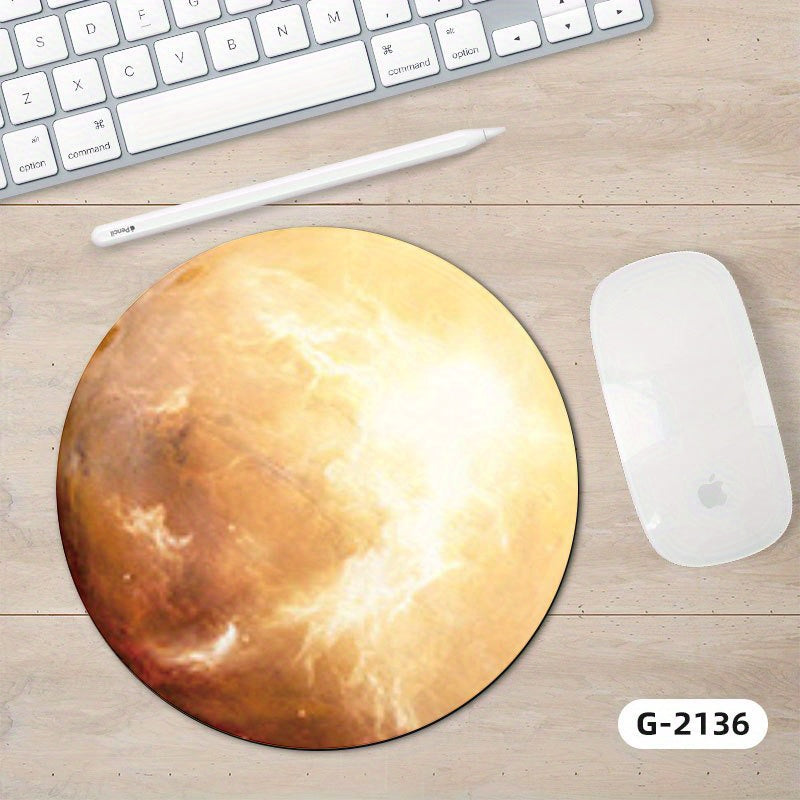 Planet Series Round Mouse Pad Small Cartoon Creative Computer Desk Pad