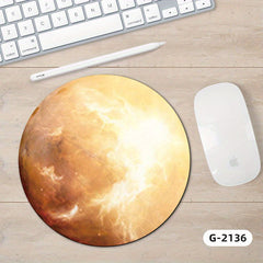 Planet Series Round Mouse Pad Small Cartoon Creative Computer Desk Pad