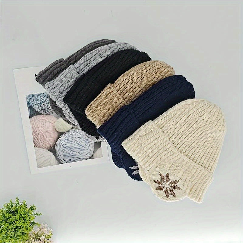 Winter Warm Knitted Hat For Men Women Velvet Warm Hat Outdoor Coldproof Ear Prot