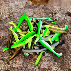 50pcs 6 2g Soft Fishing Lures Bionic Worms Grooves Fishing Tackle