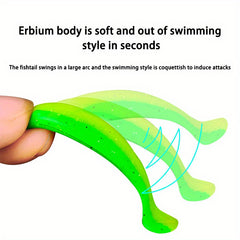 50pcs 6 2g Soft Fishing Lures Bionic Worms Grooves Fishing Tackle