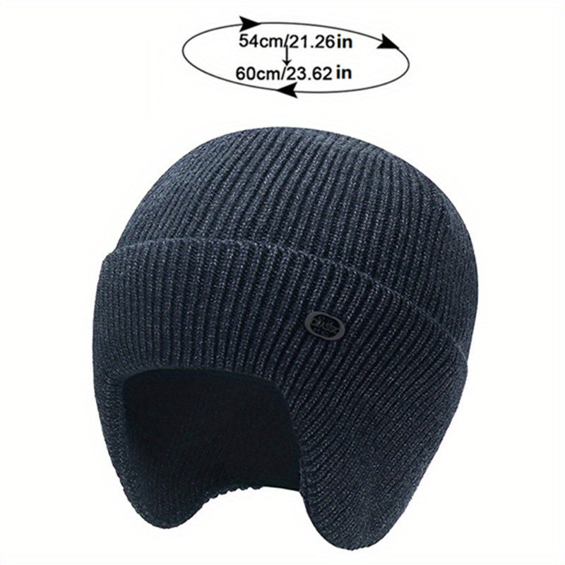 Winter Warm Earflap Cap Soft Beanie Hat For Men Women Outdoor Thicken Ski Sports