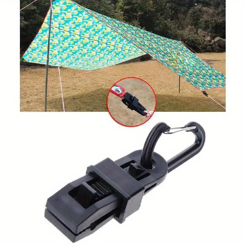 5pcs Camping Tarp Clips Safety Clip With Strong Lock Outdoor Tent Tighten Buckle