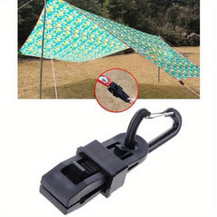 5pcs Camping Tarp Clips Safety Clip With Strong Lock Outdoor Tent Tighten Buckle