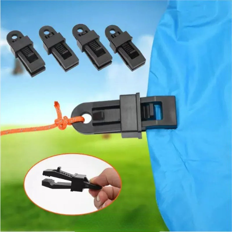5pcs Camping Tarp Clips Safety Clip With Strong Lock Outdoor Tent Tighten Buckle