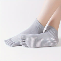 Rainbow Yoga Socks Non Slip Ankle Striped Gripper Socks