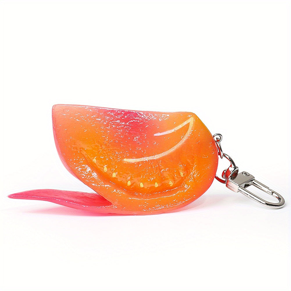 Simulation PVC Tomato Pendant Keychain Fruit And Vegetable Pendant Key Chain