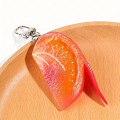 Simulation PVC Tomato Pendant Keychain Fruit And Vegetable Pendant Key Chain