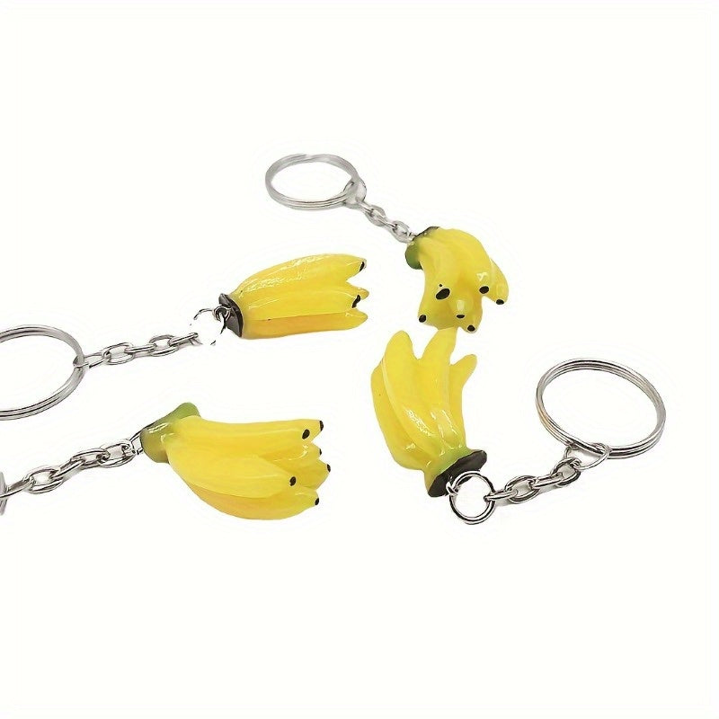 Simulation Fruit Banana Key Chain Bag Purse Hanging Pendant for Men Women