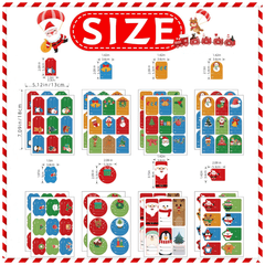 Christmas Gift Tags Self-adhesive Name Stickers 260pcs