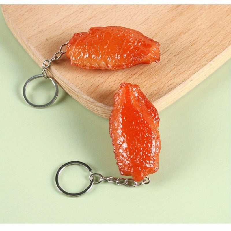 Chicken Wing Keychain Creative Food Pendant Backpack Ornament