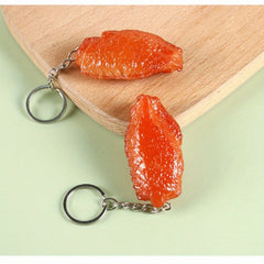 Chicken Wing Keychain Creative Food Pendant Backpack Ornament