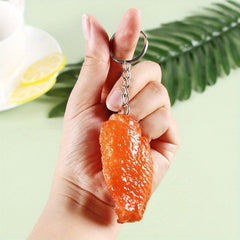 Chicken Wing Keychain Creative Food Pendant Backpack Ornament
