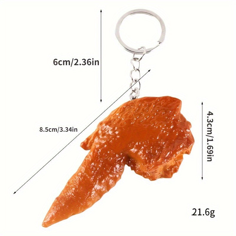 Chicken Wing Keychain Bag Purse Pendant Funny Gift For Women Men