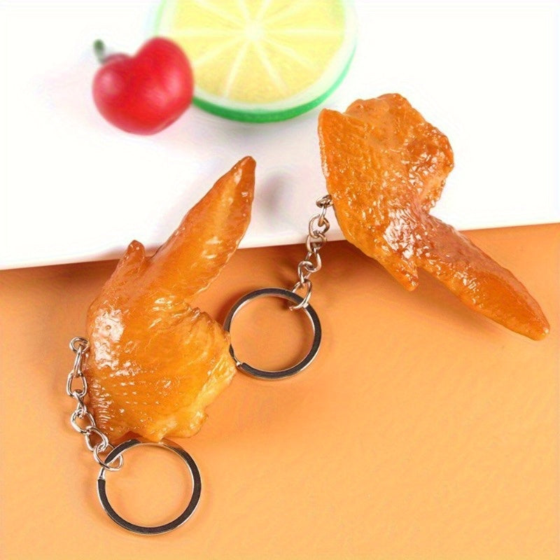 Chicken Wing Keychain Bag Purse Pendant Funny Gift For Women Men