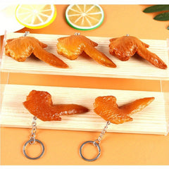 Chicken Wing Keychain Bag Purse Pendant Funny Gift For Women Men