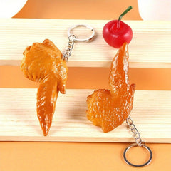 Chicken Wing Keychain Bag Purse Pendant Funny Gift For Women Men