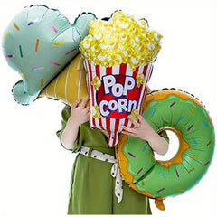 10pcs Movie Night Popcorn Foil Party Balloon Christmas Decor