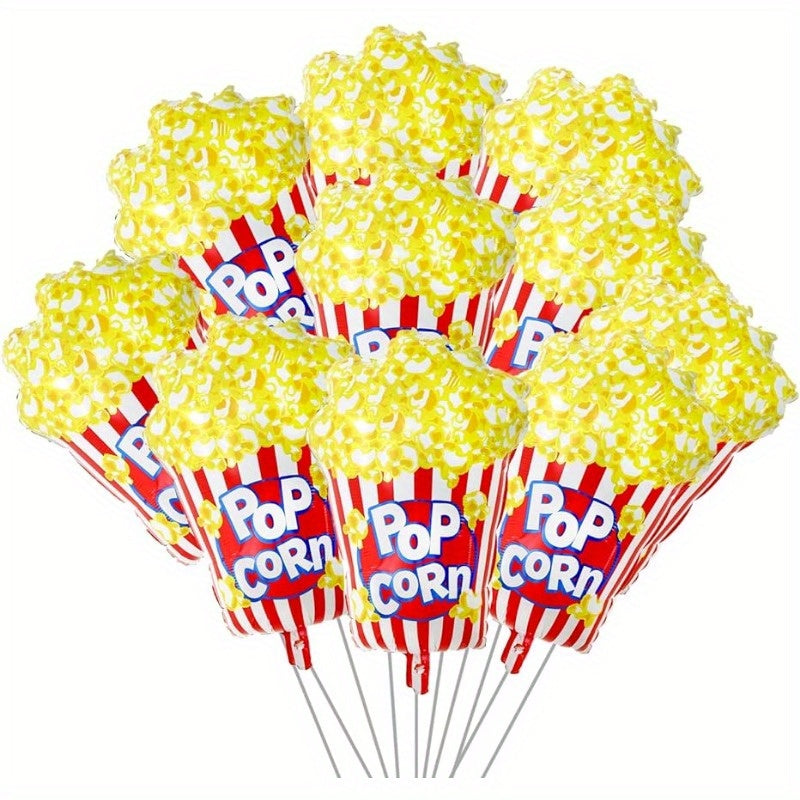 10pcs Movie Night Popcorn Foil Party Balloon Christmas Decor