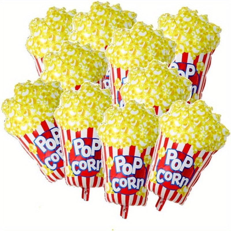 10pcs Movie Night Popcorn Foil Party Balloon Christmas Decor