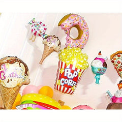 10pcs Movie Night Popcorn Foil Party Balloon Christmas Decor