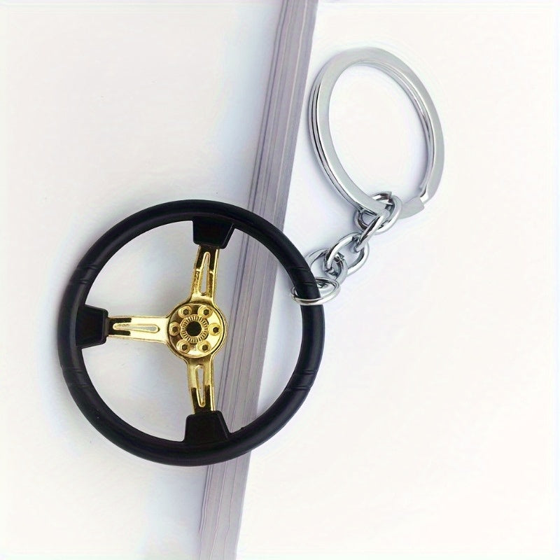Men's Racing Steering Wheel Key Chain Car Pendant Gift