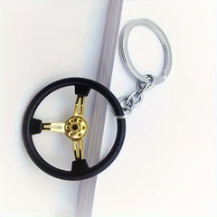 Men's Racing Steering Wheel Key Chain Car Pendant Gift