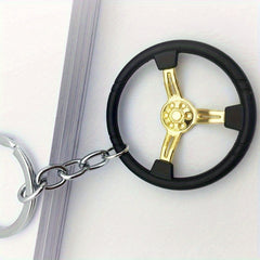 Men's Racing Steering Wheel Key Chain Car Pendant Gift