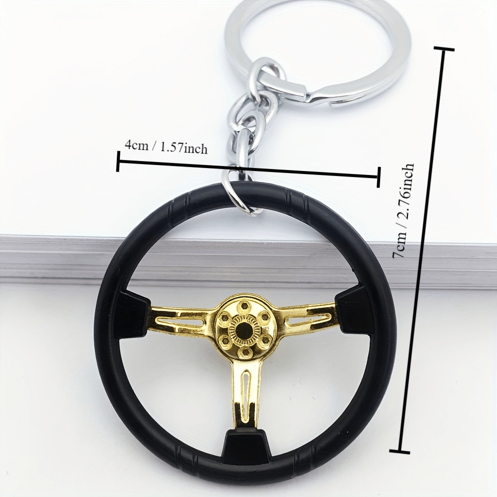 Men's Racing Steering Wheel Key Chain Car Pendant Gift