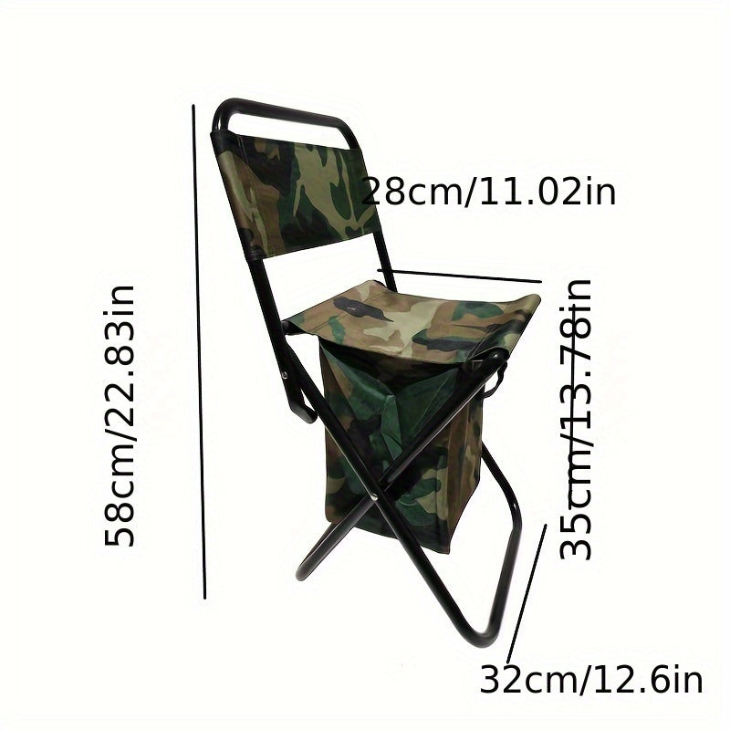 Foldable Beach Chair for Outdoor Fishing with Storage Bag