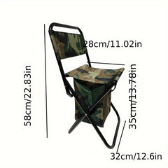 Foldable Beach Chair for Outdoor Fishing with Storage Bag