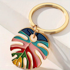 Colorful Leaf Keychain Keyring Pendant Small Gift Men Women