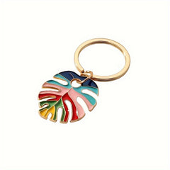 Colorful Leaf Keychain Keyring Pendant Small Gift Men Women
