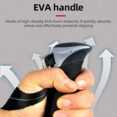 Aluminum Alloy Folding Trekking Pole Ultra light Telescopic Hand Clamp Stick