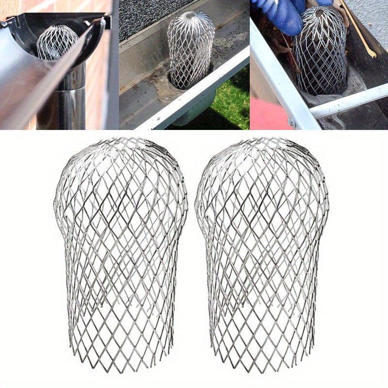 4pcs Roof Gutter Guards Filters 8.3in Aluminium Filter Strainer