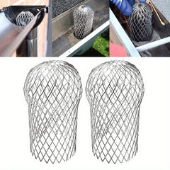 4pcs Roof Gutter Guards Filters 8.3in Aluminium Filter Strainer