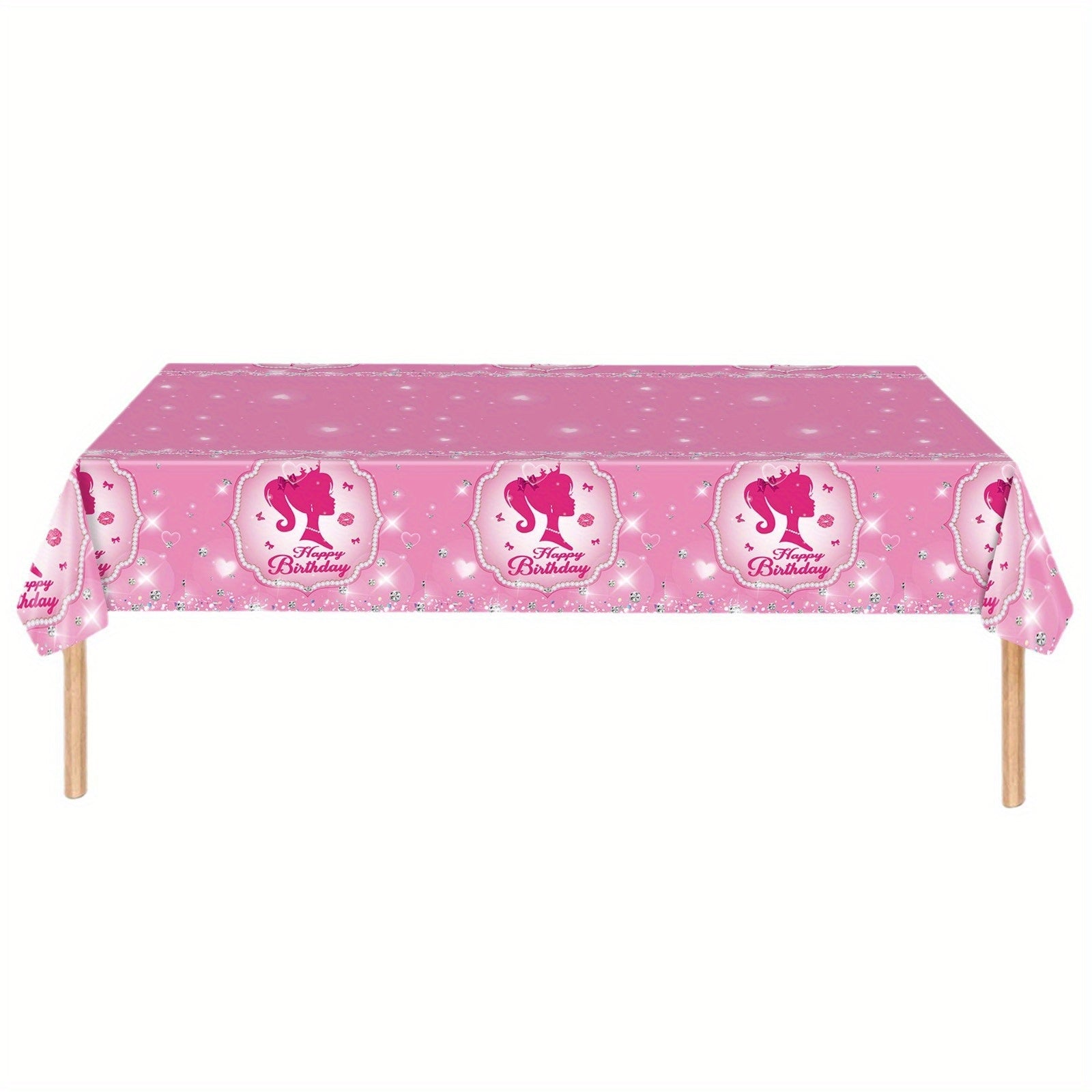 Pink Princess Party Tablecloth Disposable Decoration