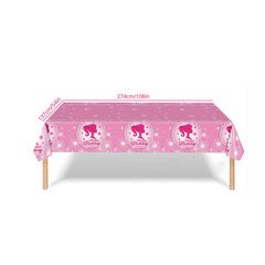 Pink Princess Party Tablecloth Disposable Decoration