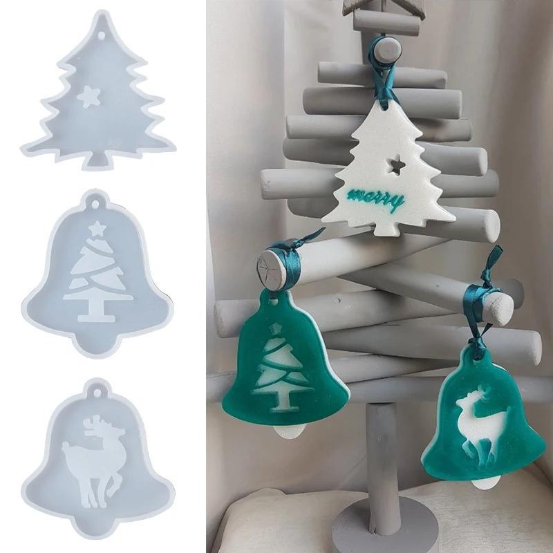 Resin Pendant Silicone Mold for DIY Jewelry Christmas Jingle Bell