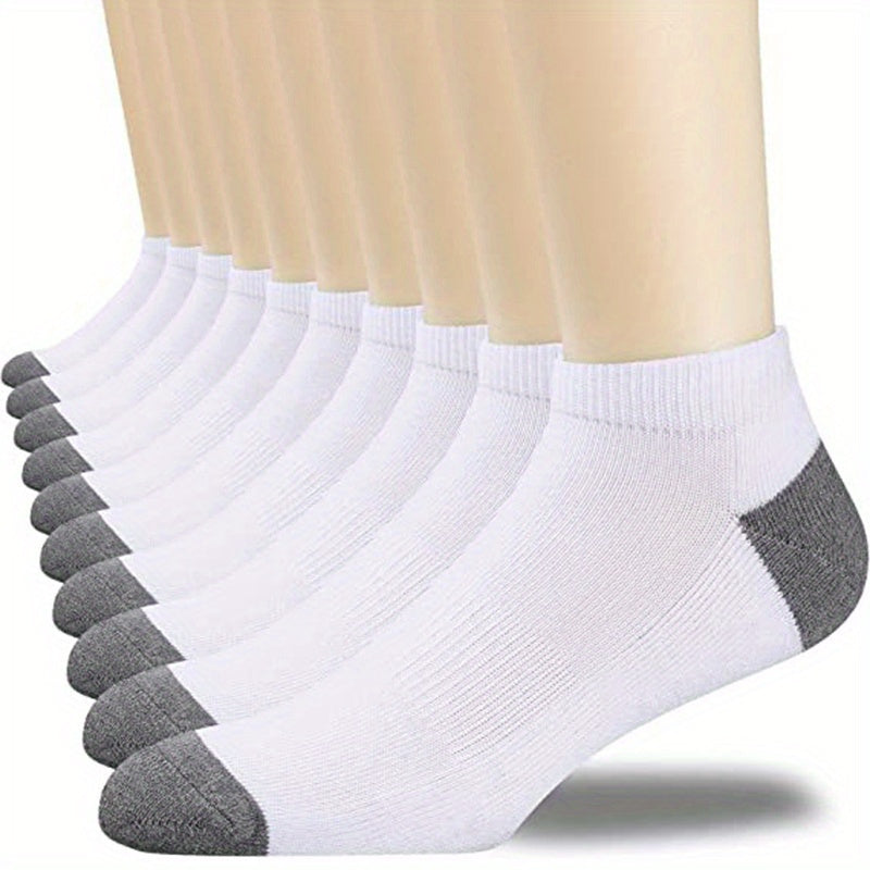 5 Pairs Men's Block Ankle Socks for Spring & Summer