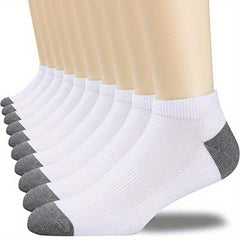 5 Pairs Men's Block Ankle Socks for Spring & Summer