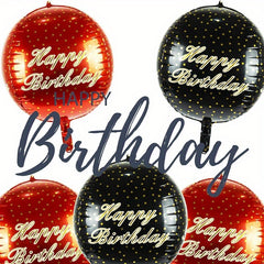 10pcs Happy Birthday 4D Balloon 55 88 Cm Round Ball Polka Dot Foil Mylar Balloon