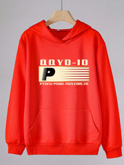 Girls P Pattern Hooded Sweatshirt for Spring and Autumn