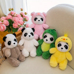 8in Panda Transforms Into Doll Imitates Bear Plush Toy Birthday Gift