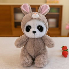 8in Panda Transforms Into Doll Imitates Bear Plush Toy Birthday Gift