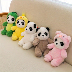 8in Panda Transforms Into Doll Imitates Bear Plush Toy Birthday Gift