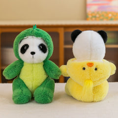 8in Panda Transforms Into Doll Imitates Bear Plush Toy Birthday Gift