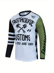 Men's Block Long Sleeve Motorcycle Off road T shirt