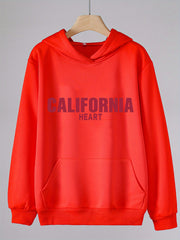 Girls Cartoon California Heart Pattern Hooded Sweatshirt for Spring and Autumn
